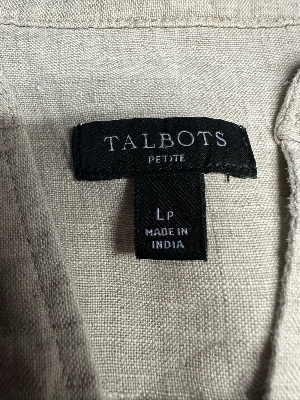 Talbots Off-White 100% Linen Button-Front Casual Shirt - Picture 3 of 6